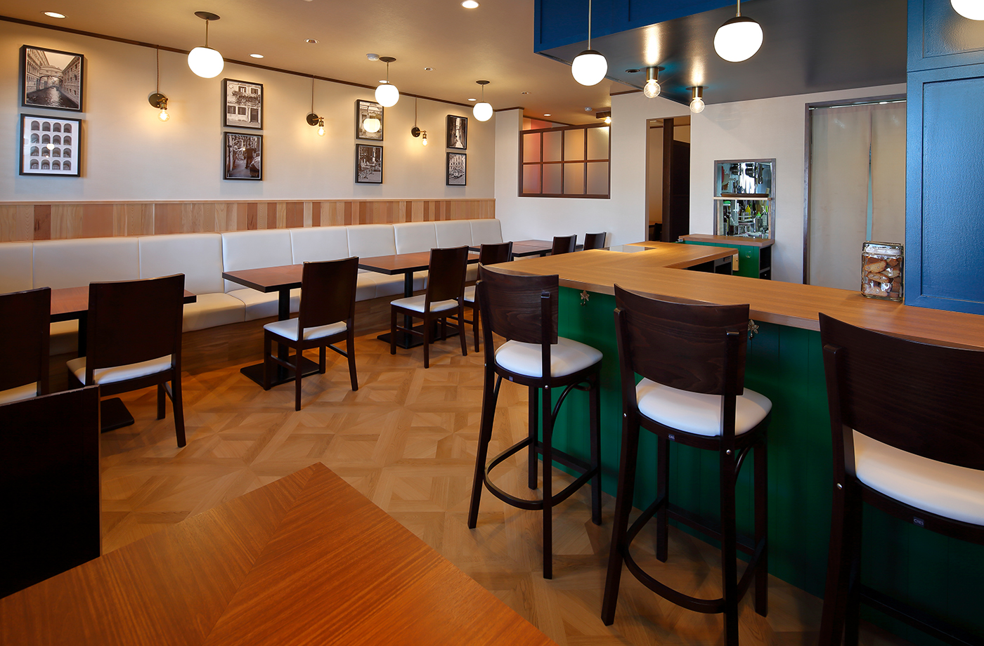 cafe mani e mani 様の内装デザイン(全体)