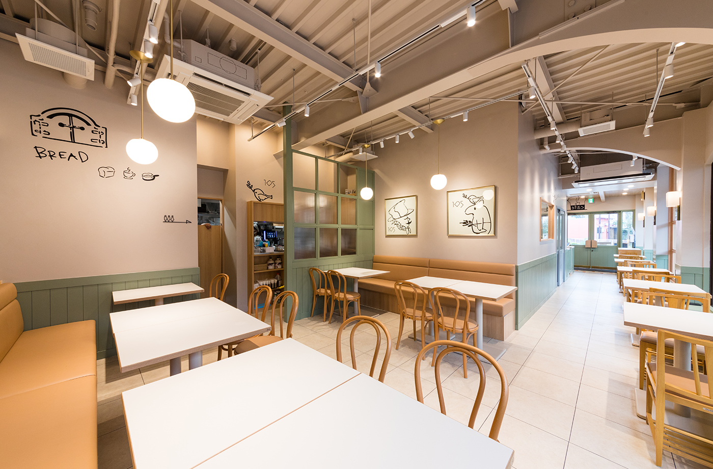 まるご製パン＆cafe様の内装写真(カフェスペース)